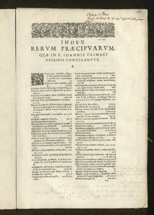 Index Rervm Praecipvarvm