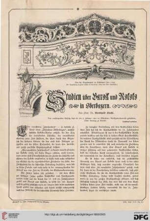 Studien über Barock und Rokoko in Oberbayern, [1]