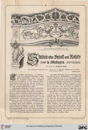Studien über Barock und Rokoko in Oberbayern, [1]