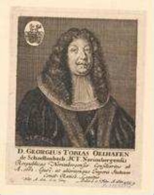 Georg Tobias Oelhafen, Ratskonsulent; geb. 12. Juni 1632; gest. 17. Februar 1683