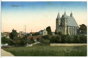 Geithain. Blick auf Geithain mit Kirche