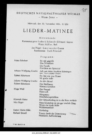 Lieder-Matinee