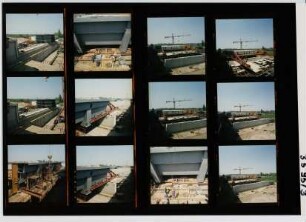 Kanalbrücke über die Weser - Unterbauten - Mittellandkanal, Minden, 1995