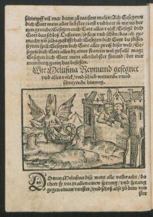 Wie Melusina Reymund gesegnet und alles volck ...