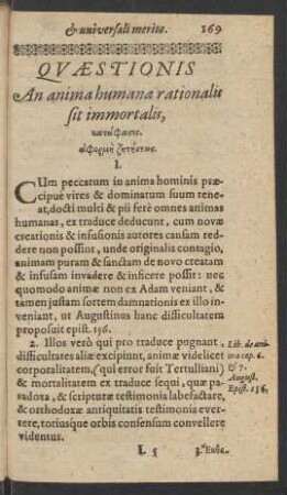 Quaestionis An anima humana rationalis sit immortalis,