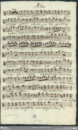 Balthasar Vilicus - Sub tuum praesidium