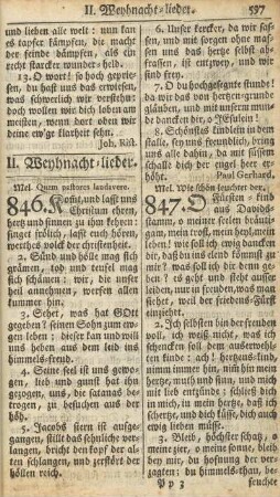 II. Weyhnacht-lieder