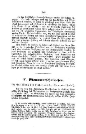 Entlassung der Kinder aus der Elementarschule : [IV. Elementarschulwesen]