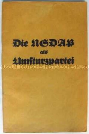 Bürgerlich-republikanische Streitschrift zur Auseinandersetzung mit der NSDAP
