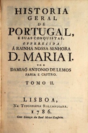Historia Geral De Portugal, E Suas Conquistas, 2