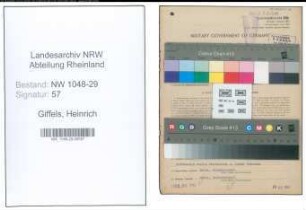 Entnazifizierung Heinrich Giffels , geb. 24.08.1895 (Beamter)
