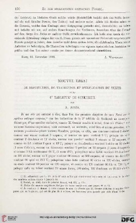 8: Nouvel essai de restitution, de traduction et d'explication du texte de la 3e tablette de Senkereh