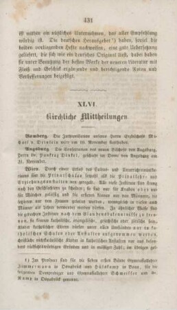 431-432 Kirchliche Mittheilungen