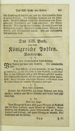 Das XIII. Buch, von dem Koenigreiche Pohlen