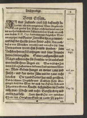 Vom Ersten. [Wieder seine Sünde und deren Verdienst/ den ewigen Todt und Verdamnis.]