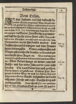 Vom Ersten. [Wieder seine Sünde und deren Verdienst/ den ewigen Todt und Verdamnis.]