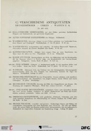 C) Verschiedene Antiquitäten (Nr. 339-373)