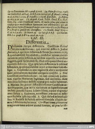Cap. III. Differentia