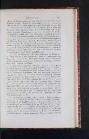 Verlauf, Dauer und Ausgänge.