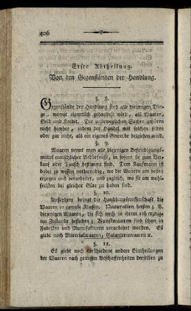 Erste Abtheilung. - Zweite Abtheilung.