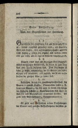 Erste Abtheilung. - Zweite Abtheilung.