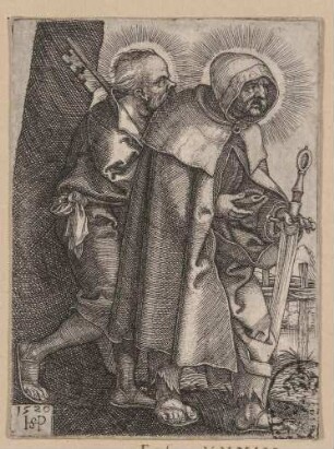 Die Apostel Petrus und Paul, aus der Folge Christus und die zwölf Apostel, Folge von sieben Blatt