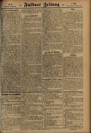 Zweite Ausgabe vom Dienstag, den 13. April 1915.