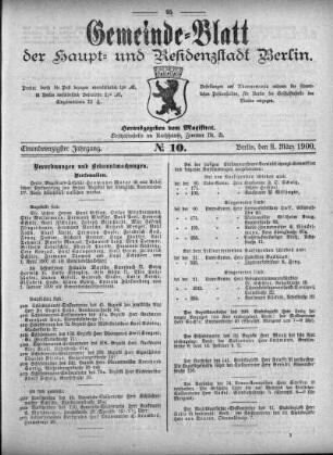 1900,10: No. 10, 11. März 1900
