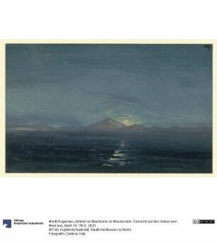 Abfahrt von Manzanillo im Mondschein. Fernsicht auf den Vulkan vom Meer aus