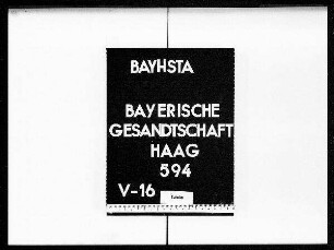 Politische Berichte - Einzelberichte an Törring, Hallberg, Triva u.a. (Entwürfe)