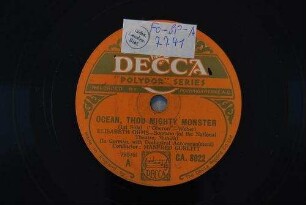 Ocean, thou mighty Monster (1st side) : "Oberon" / (Weber)