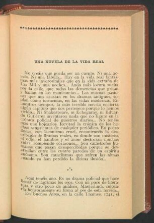 Una novela de la vida real