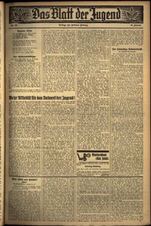 Zweite Ausgabe vom Mittwoch, den 25. Januar 1933.