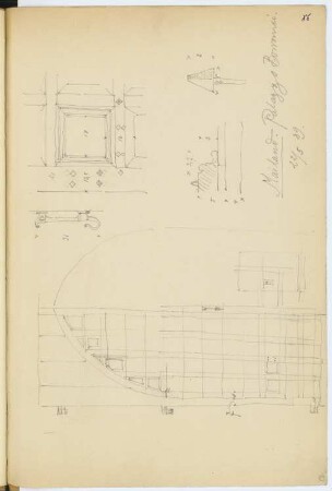 Palazzo Borromeo, Mailand: Details (aus: Skizzen- und Fotoalbum 3)
