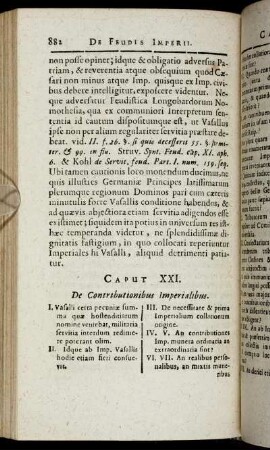Caput XXI. De Contributionibus Imperialibus.