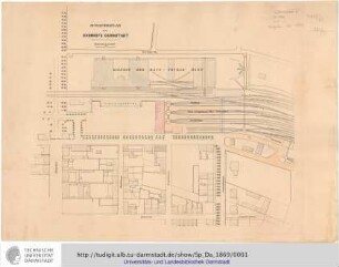 Situationsplan des Bahnhofs Darmstadt