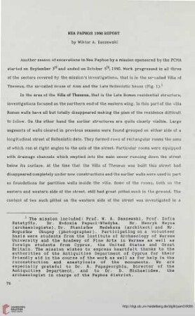 2: Nea Paphos 1990 report