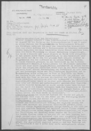 Weil der Stadt: Inspektionsbericht 1957