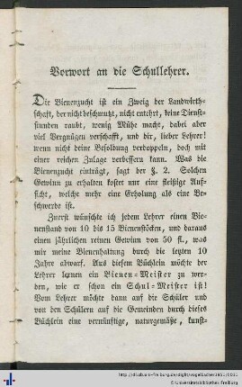 Vorwort an die Schullehrer.