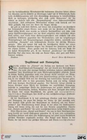 34: Pazifismus und Naturgesetz
