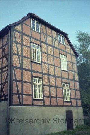 Am Mühlenteich 3: ehemalige Wassermühle: Wohngebäude: rückwärtige Giebelseite