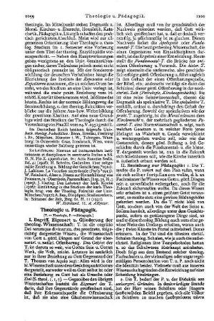 Theologie u. Pädagogik