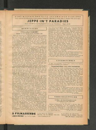 Anzeige: Jeppe in't Paradies