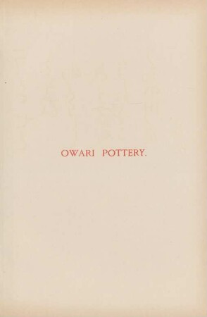 Owari pottery.