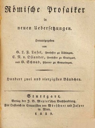 Marcus Tullius Ciceros Werke, 50. Reden ; 24. Bändchen