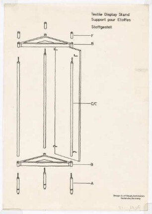 Wanderausstellung Deutsches Kunsthandwerk und Industrial Design: Stoffgestell