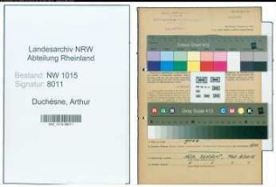 Entnazifizierung Arthur Duchésne , geb. 09.12.1890 (Konstrukteur)