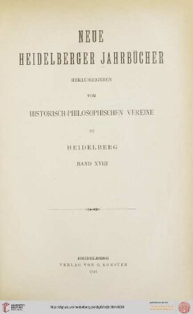 18: Neue Heidelberger Jahrbücher