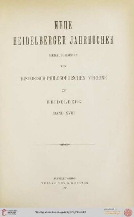 18: Neue Heidelberger Jahrbücher