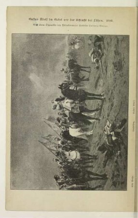 Gustav Adolf im Gebet vor der Schlacht bei Lützen. 1632